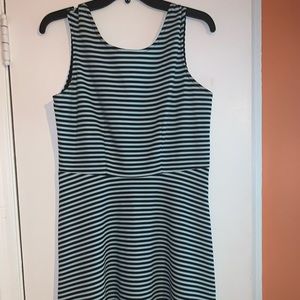 Blue & Black Flare Dress